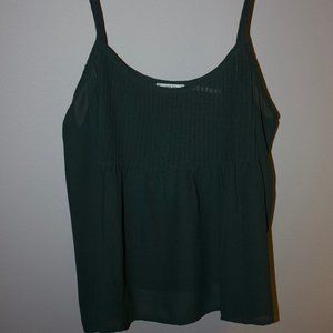 Dark Green Tank Blouse
